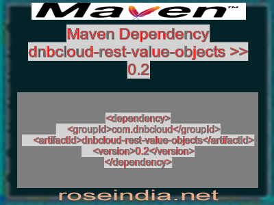 Maven dependency of dnbcloud-rest-value-objects version 0.2