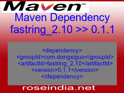 Maven dependency of fastring_2.10 version 0.1.1