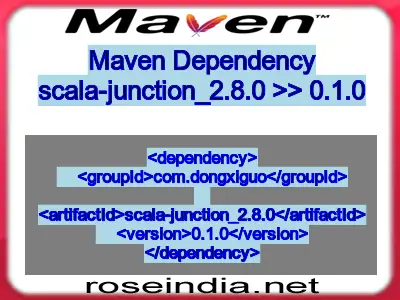 Maven dependency of scala-junction_2.8.0 version 0.1.0