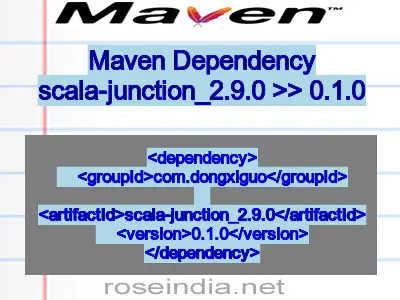 Maven dependency of scala-junction_2.9.0 version 0.1.0