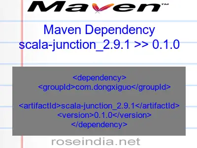 Maven dependency of scala-junction_2.9.1 version 0.1.0