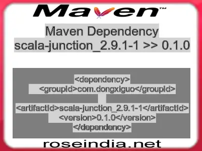 Maven dependency of scala-junction_2.9.1-1 version 0.1.0