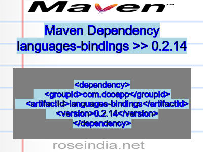 Maven dependency of languages-bindings version 0.2.14
