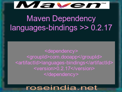 Maven dependency of languages-bindings version 0.2.17