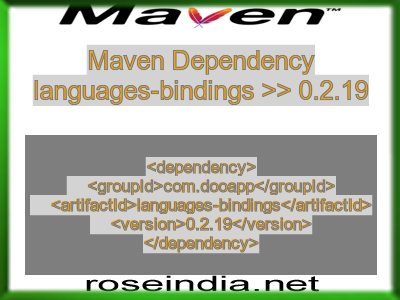Maven dependency of languages-bindings version 0.2.19