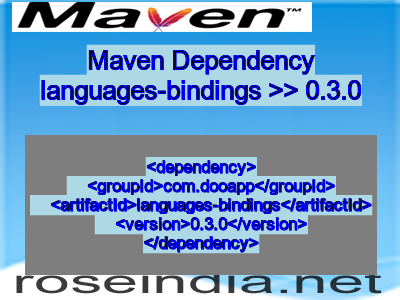 Maven dependency of languages-bindings version 0.3.0