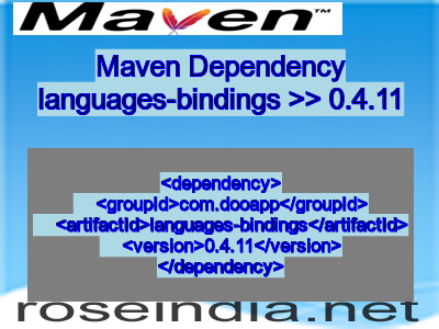 Maven dependency of languages-bindings version 0.4.11