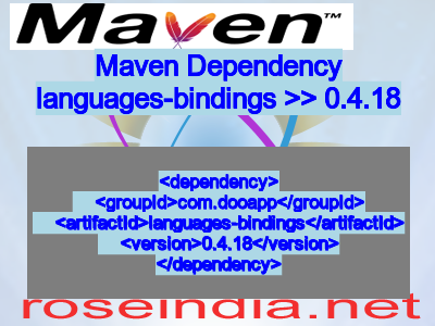 Maven dependency of languages-bindings version 0.4.18