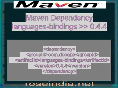 Maven dependency of languages-bindings version 0.4.4