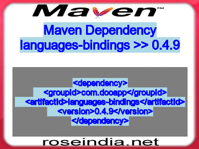 Maven dependency of languages-bindings version 0.4.9