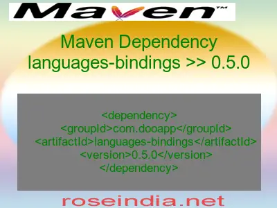 Maven dependency of languages-bindings version 0.5.0