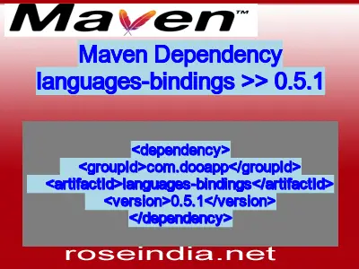 Maven dependency of languages-bindings version 0.5.1