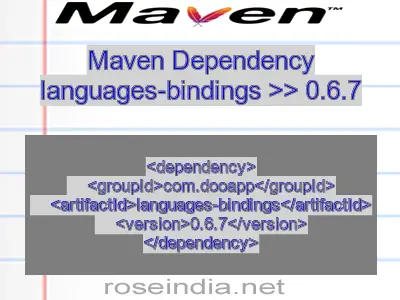 Maven dependency of languages-bindings version 0.6.7