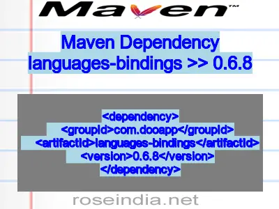 Maven dependency of languages-bindings version 0.6.8
