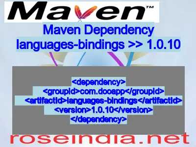 Maven dependency of languages-bindings version 1.0.10