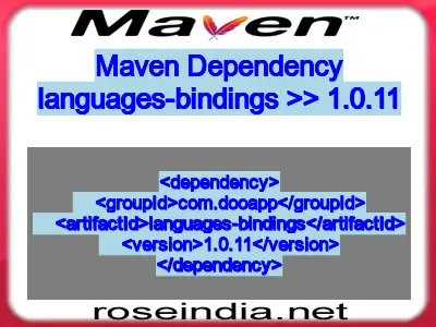 Maven dependency of languages-bindings version 1.0.11