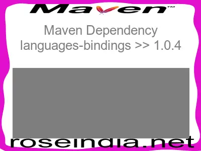 Maven dependency of languages-bindings version 1.0.4