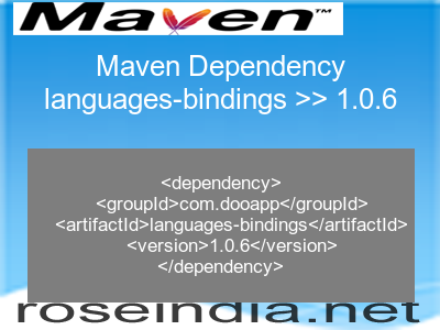 Maven dependency of languages-bindings version 1.0.6