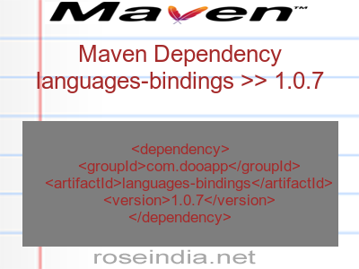 Maven dependency of languages-bindings version 1.0.7