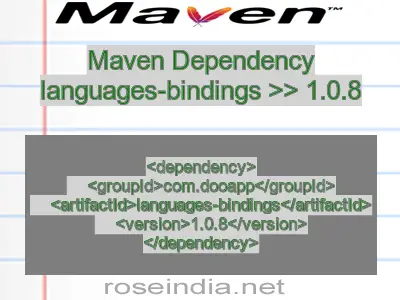 Maven dependency of languages-bindings version 1.0.8