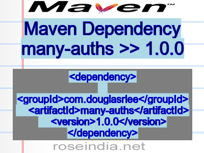 Maven dependency of many-auths version 1.0.0
