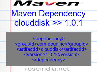 Maven dependency of clouddisk version 1.0.1