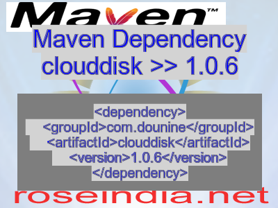 Maven dependency of clouddisk version 1.0.6