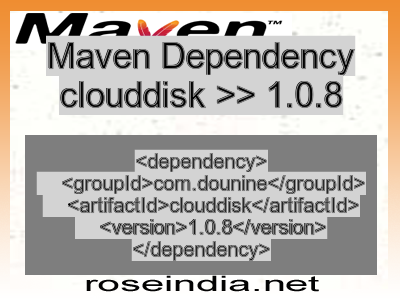 Maven dependency of clouddisk version 1.0.8