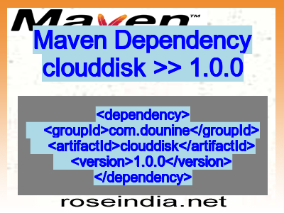 Maven dependency of clouddisk version 1.0.0