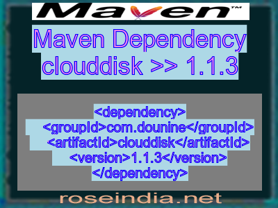 Maven dependency of clouddisk version 1.1.3