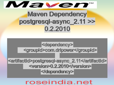 Maven dependency of postgresql-async_2.11 version 0.2.2010