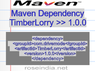 Maven dependency of TimberLorry version 1.0.0