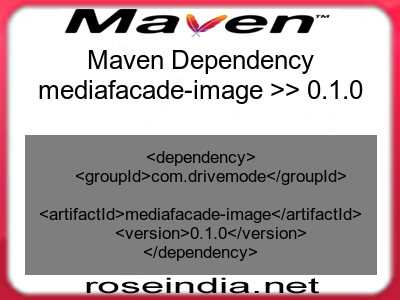 Maven dependency of mediafacade-image version 0.1.0