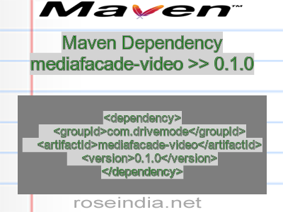 Maven dependency of mediafacade-video version 0.1.0