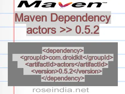 Maven dependency of actors version 0.5.2