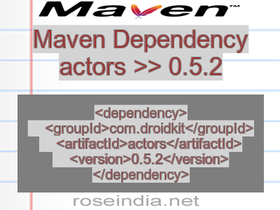 Maven dependency of actors version 0.5.2