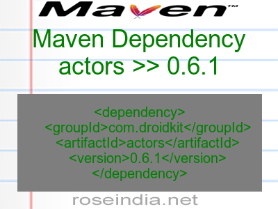Maven dependency of actors version 0.6.1