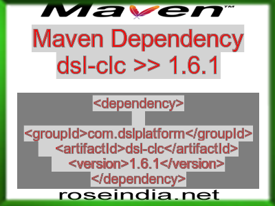 Maven dependency of dsl-clc version 1.6.1