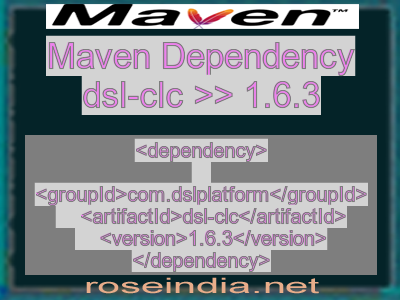 Maven dependency of dsl-clc version 1.6.3