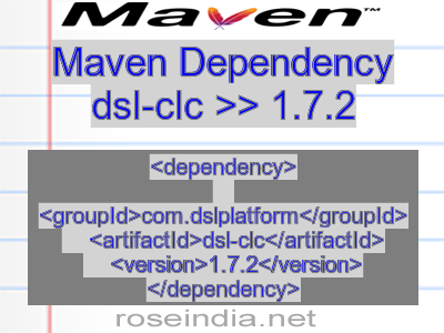 Maven dependency of dsl-clc version 1.7.2