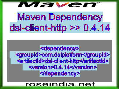 Maven dependency of dsl-client-http version 0.4.14