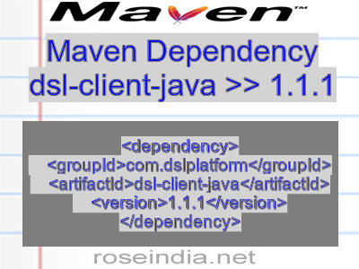 Maven dependency of dsl-client-java version 1.1.1