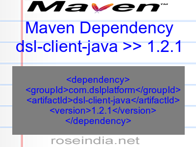 Maven dependency of dsl-client-java version 1.2.1