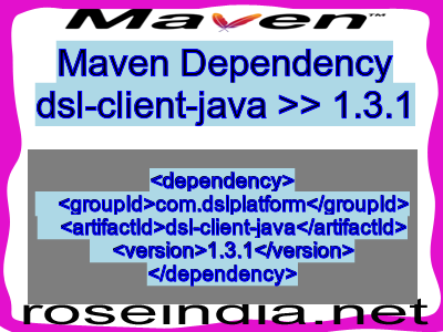 Maven dependency of dsl-client-java version 1.3.1