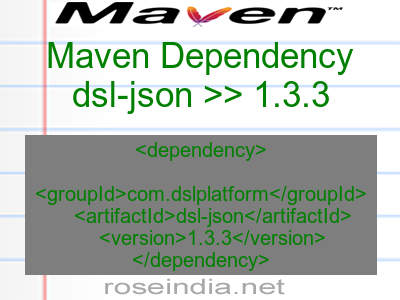 Maven dependency of dsl-json version 1.3.3