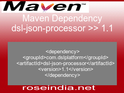 Maven dependency of dsl-json-processor version 1.1