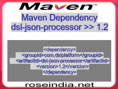 Maven dependency of dsl-json-processor version 1.2