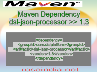 Maven dependency of dsl-json-processor version 1.3