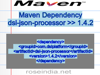 Maven dependency of dsl-json-processor version 1.4.2