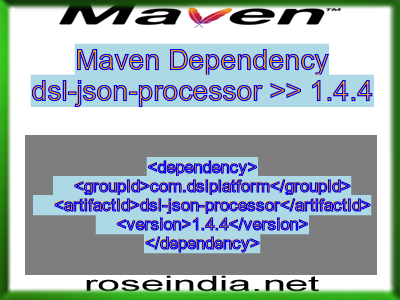Maven dependency of dsl-json-processor version 1.4.4